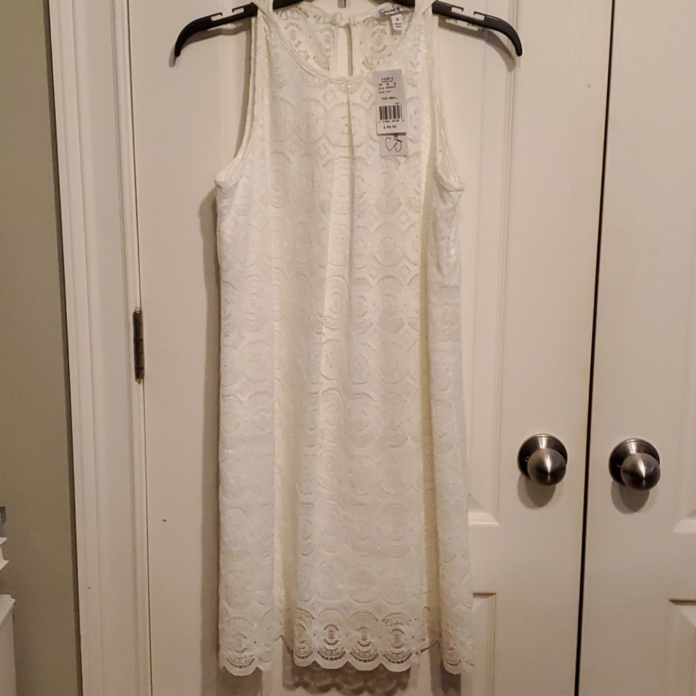 NWT Ivory Lace Summer Shift Dress